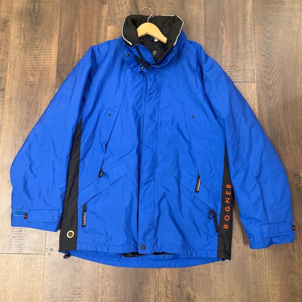 Vintage Bogner Goan Thylmann Ski Jacket Mens Blue Weather Gear Parka XL 25x32